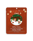 Maseczka do twarzy z kolagenem Million Pauline – edycja świąteczna (4 warianty, 25 ml)