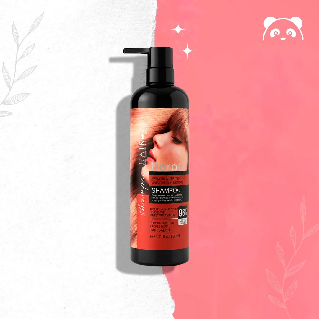 Szampon keratynowy do włosów Keratin Nutrition – regeneracja i wygładzenie, 900 ml