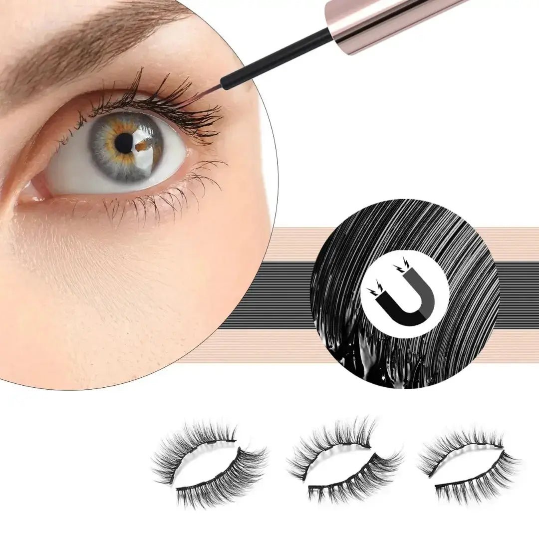 Künstliche 3D-Wimpern mit Magneten + Magnetischer Eyeliner Gratis –  AzjaSklep