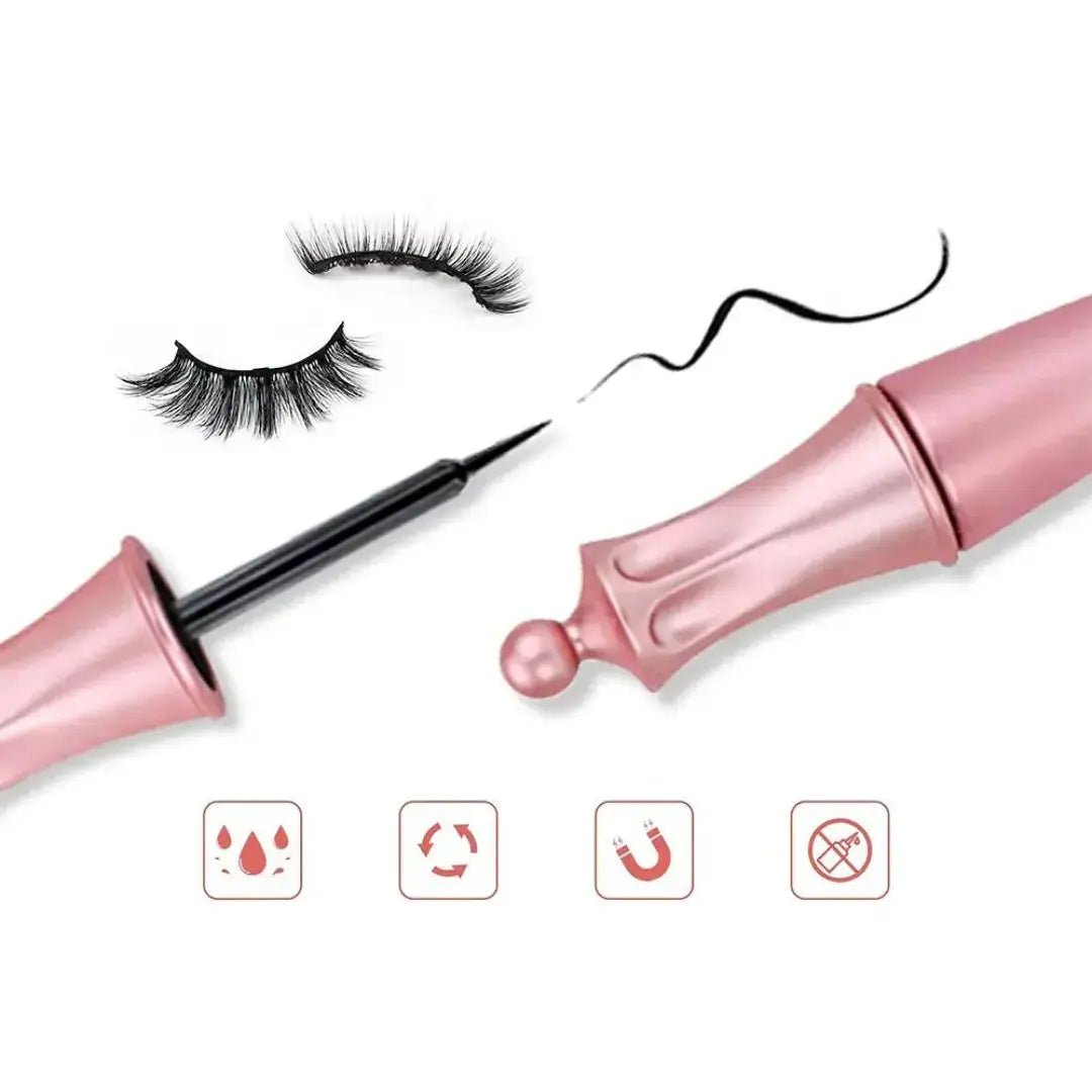Künstliche 3D-Wimpern mit Magneten + Magnetischer Eyeliner Gratis –  AzjaSklep