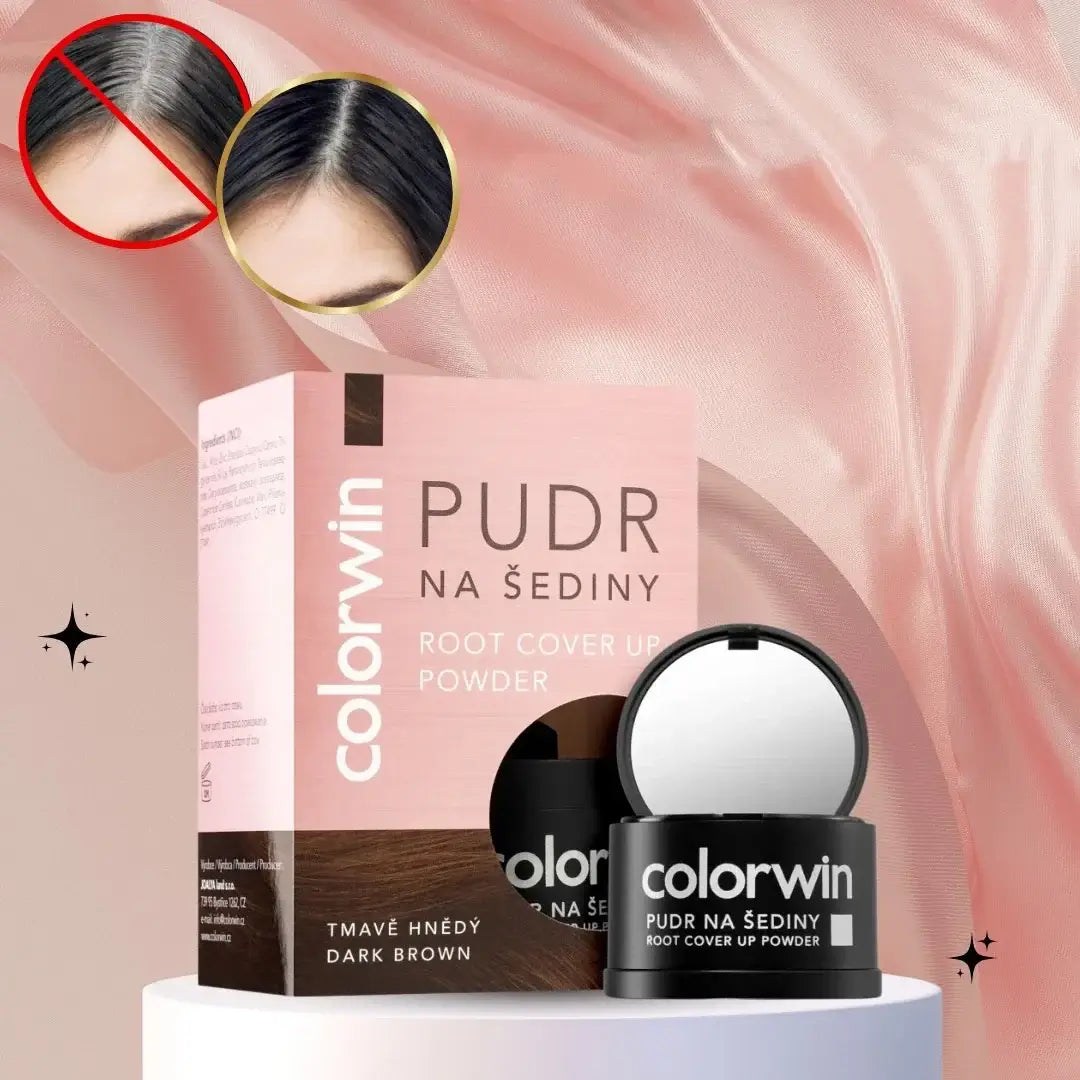 Puder korygujący do włosów — maskuje siwiznę, zakola, odrosty i przedziałki