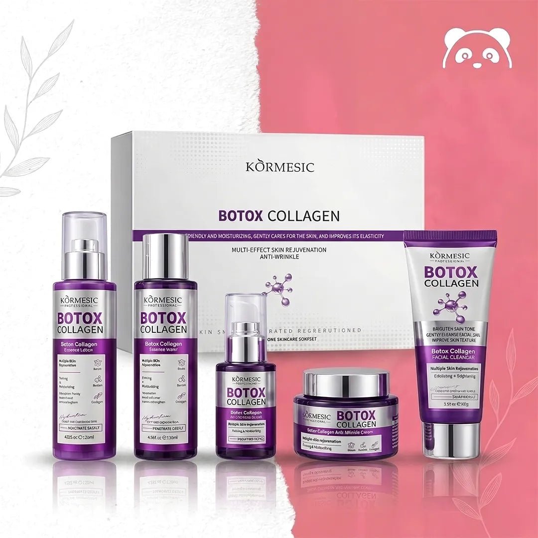 Zestaw do pielęgnacji twarzy Kormesic Botox Collagen 5D – przeciwzmarszczkowa pielęgnacja, 5 produktów
