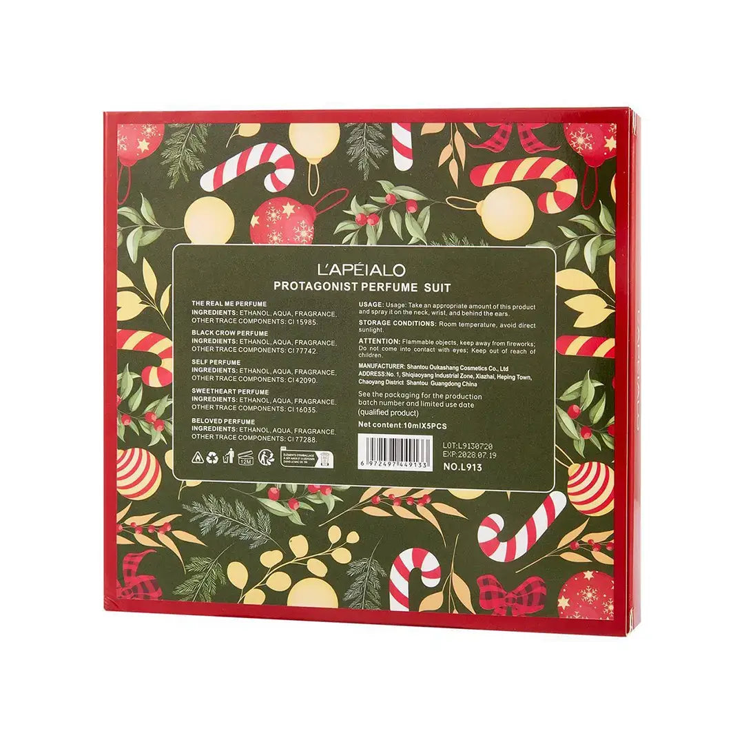 Zestaw perfum świątecznych L’Apéialo – Merry Christmas Perfume Set (5 × 10 ml)