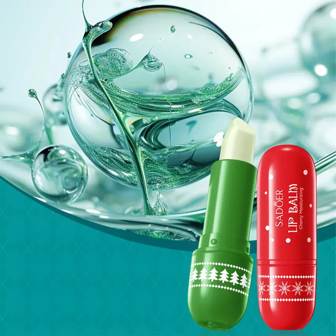 Zestaw świątecznych balsamów do ust SADOER – 3 × 4 g
