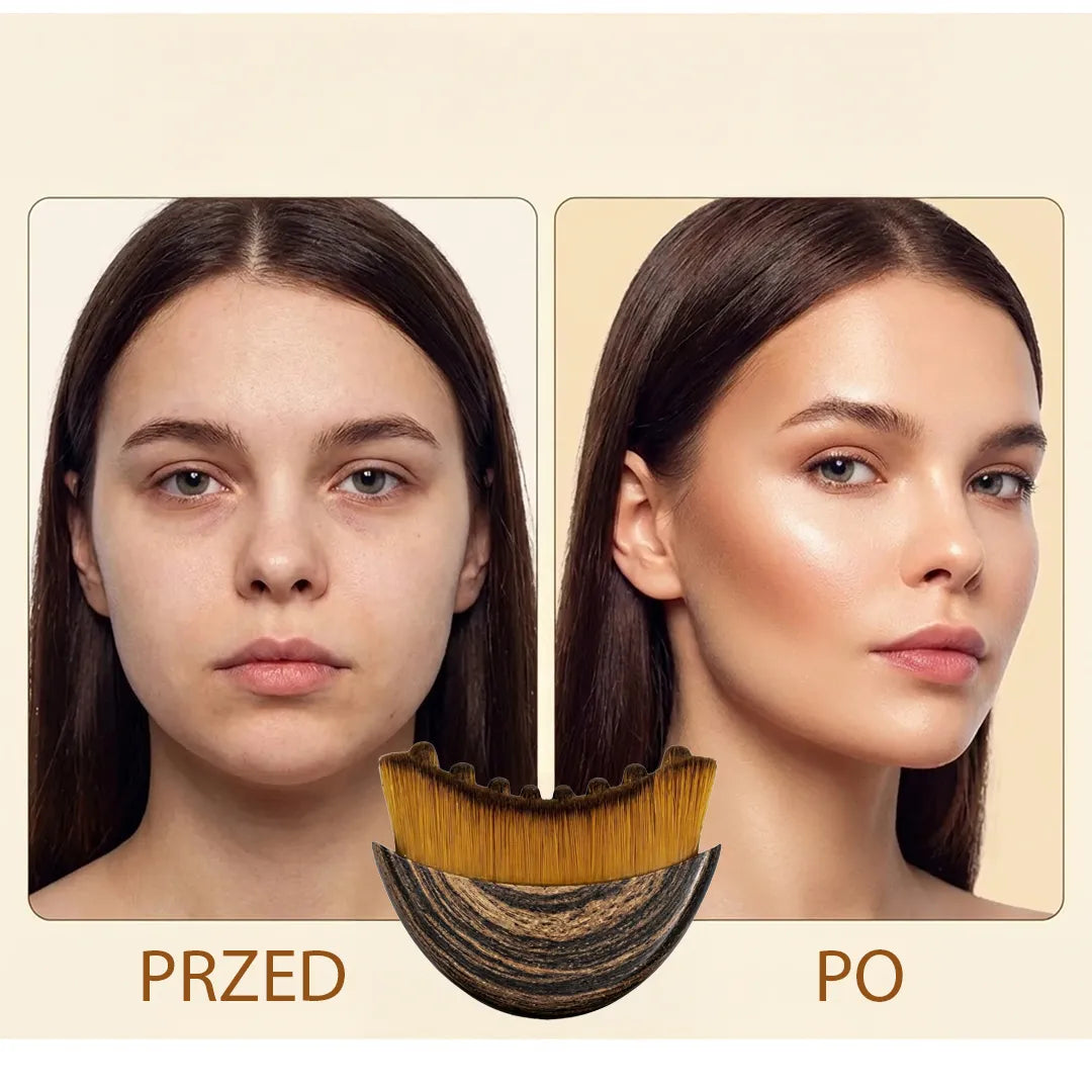 Pędzel do konturowania twarzy 2w1 – precyzyjne modelowanie i blendowanie