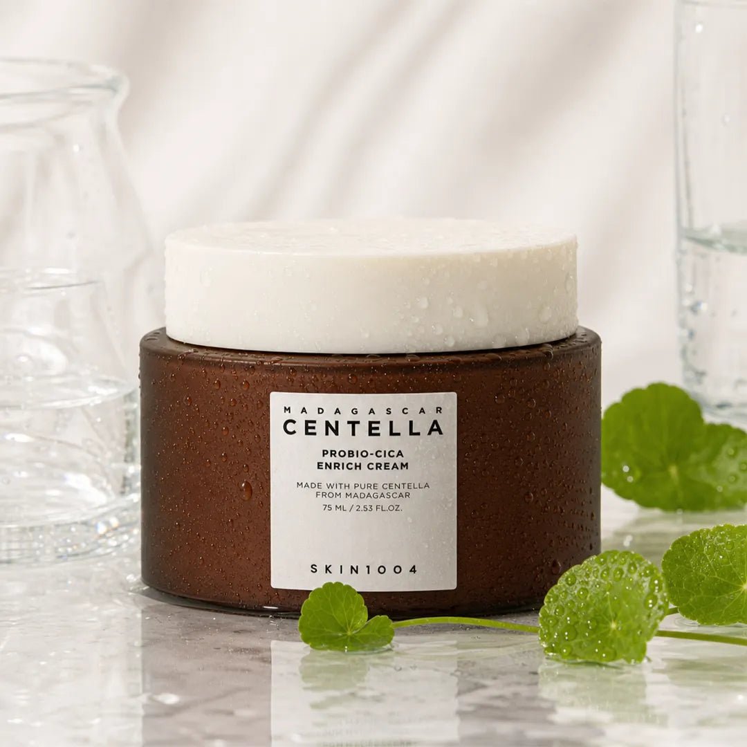 Zestaw do twarzy Skin1004 Madagascar Centella — serum, krem wzmacniający, krem rozjaśniający i serum SPF50+