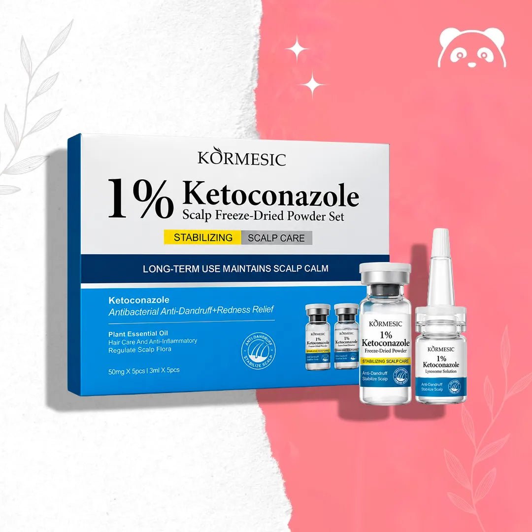 Zestaw do pielęgnacji skóry głowy z 1% ketokonazolem Kormesic – 5 × 50 mg + 5 × 3 ml