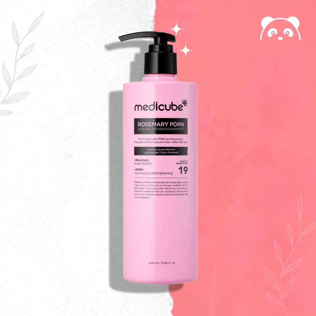 Medicube Volumizing and Scalp-Cooling Shampoo with PDRN and Rosemary – 400 ml