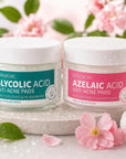 Sejas spilventiņi pret nepilnībām Kormesic Anti-Acne Pads – ar azelainskābi vai glikola skābi, 50 gab.  