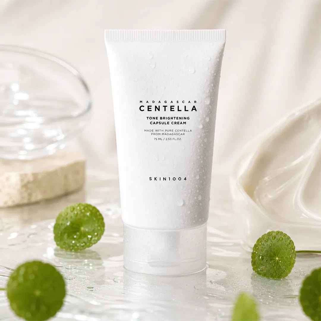 Zestaw do twarzy Skin1004 Madagascar Centella — serum, krem wzmacniający, krem rozjaśniający i serum SPF50+