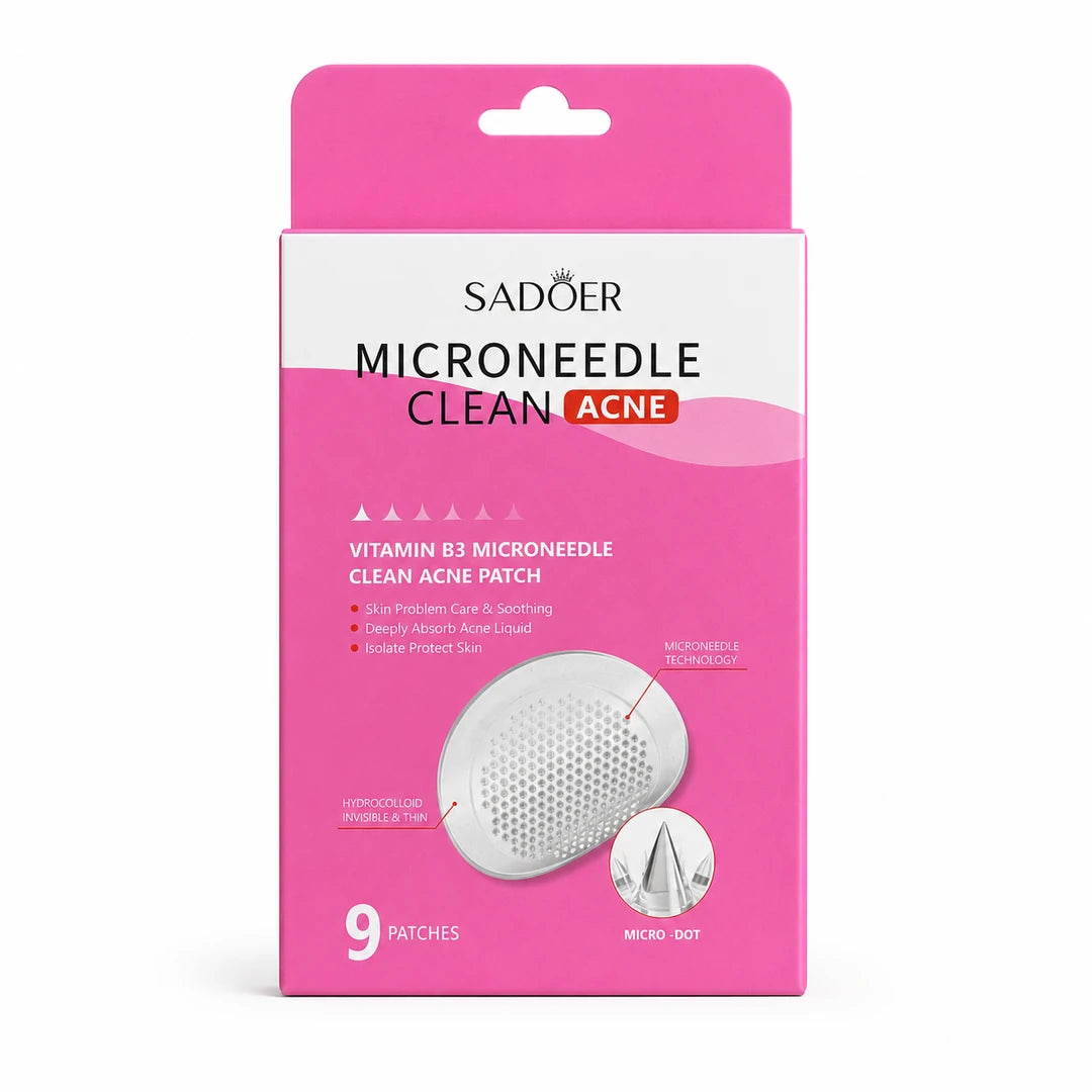 Plastry punktowe na trądzik SADOER Microneedle Clean Acne – 9 szt