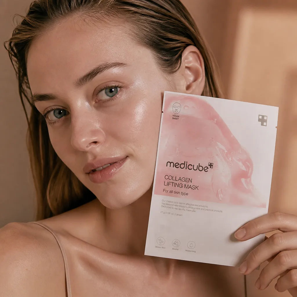 Maska liftingująca do twarzy Medicube Collagen Lifting Mask – kolagen, jędrność i glass skin, 27 g