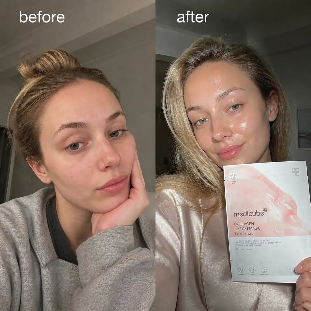 Maska liftingująca do twarzy Medicube Collagen Lifting Mask – kolagen, jędrność i glass skin, 27 g
