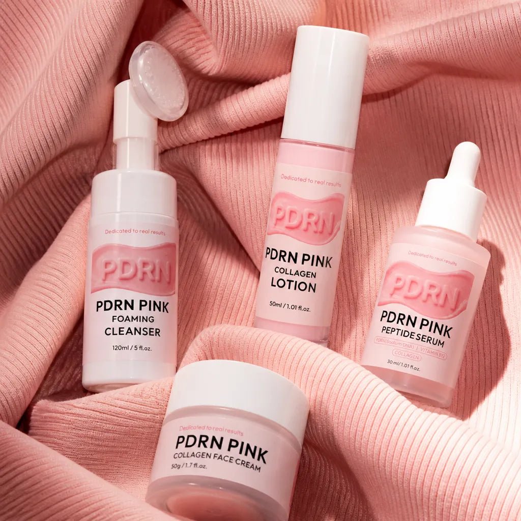 Zestaw do pielęgnacji twarzy PDRN Pink 4w1 – PDRN, kolagen, peptydy i witamina B12