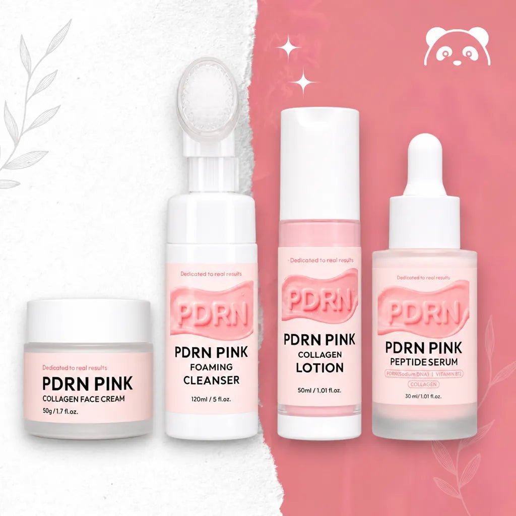 Zestaw do pielęgnacji twarzy PDRN Pink 4w1 – PDRN, kolagen, peptydy i witamina B12