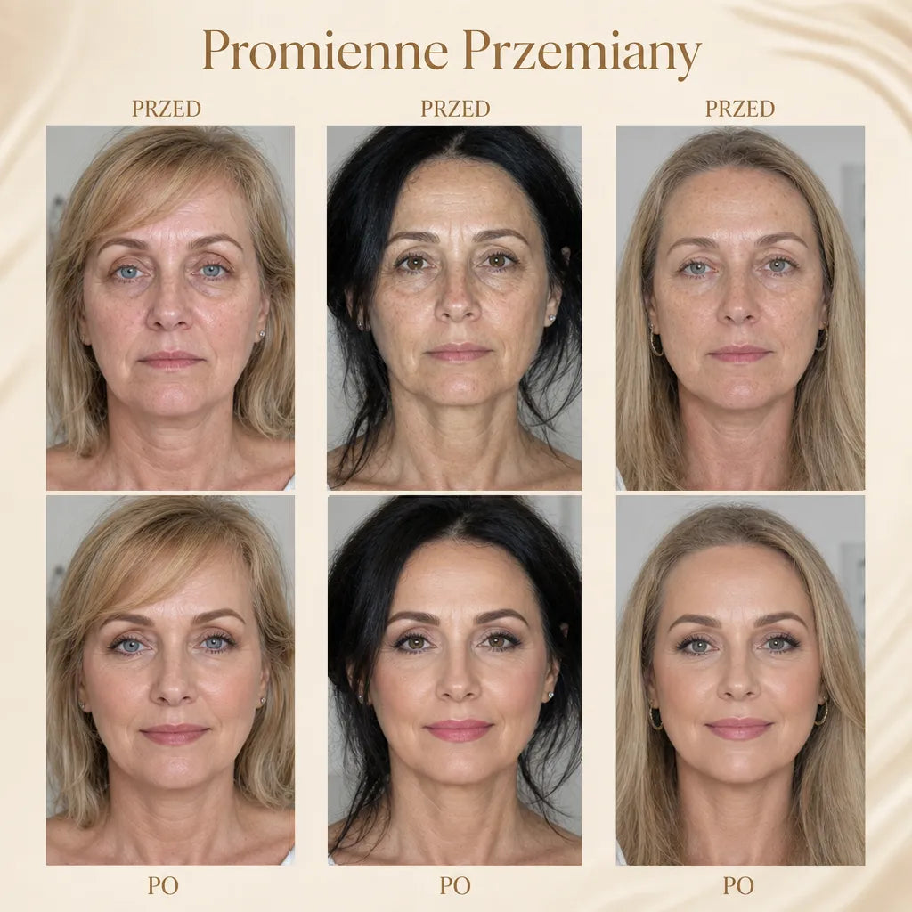 Zestaw do makijażu twarzy i oczu Luxelux – podkład serum Fresh Glow + tusz do rzęs Waterproof