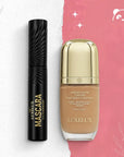 Zestaw do makijażu twarzy i oczu Luxelux – podkład serum Fresh Glow + tusz do rzęs Waterproof