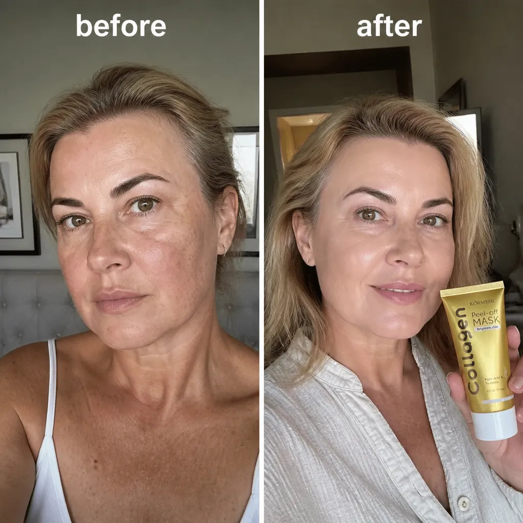Maska peel-off do twarzy z kolagenem Kormesic – rozświetlenie, wygładzenie i jędrność, 60 g