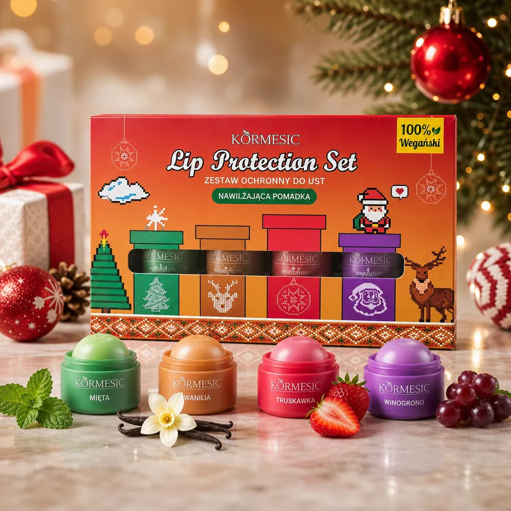 Zestaw balsamów do ust KORMESIC Lip Protection Set – 4 smaki