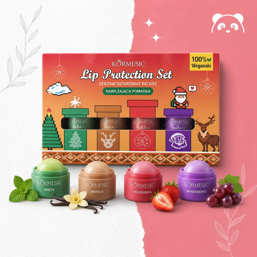 Zestaw balsamów do ust KORMESIC Lip Protection Set – 4 smaki