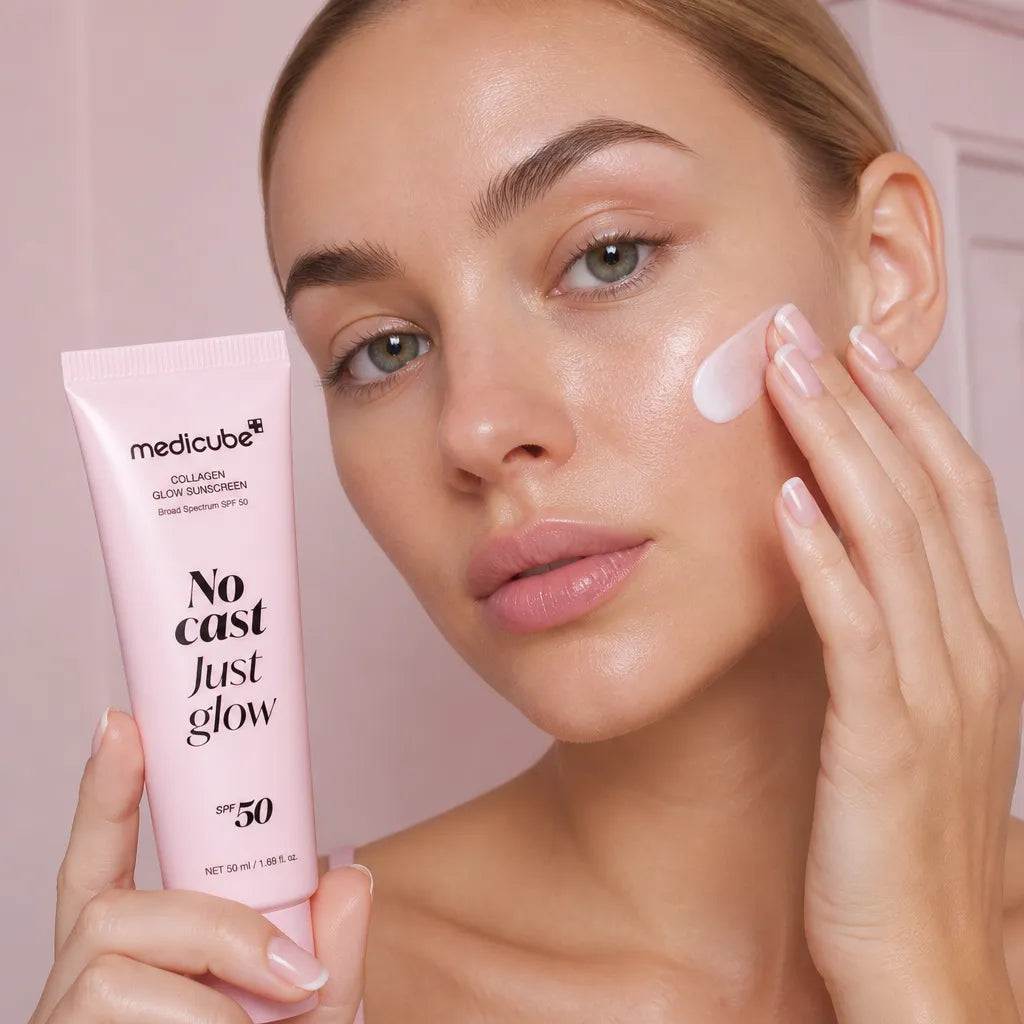Opalovací krém na obličej Medicube No Cast Just Glow Collagen SPF 50 - 50 ml