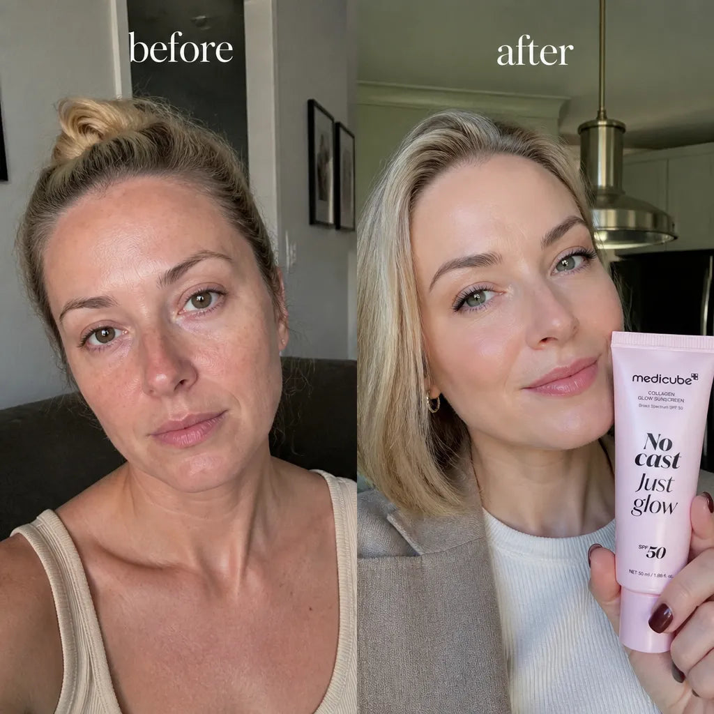 Opalovací krém na obličej Medicube No Cast Just Glow Collagen SPF 50 - 50 ml