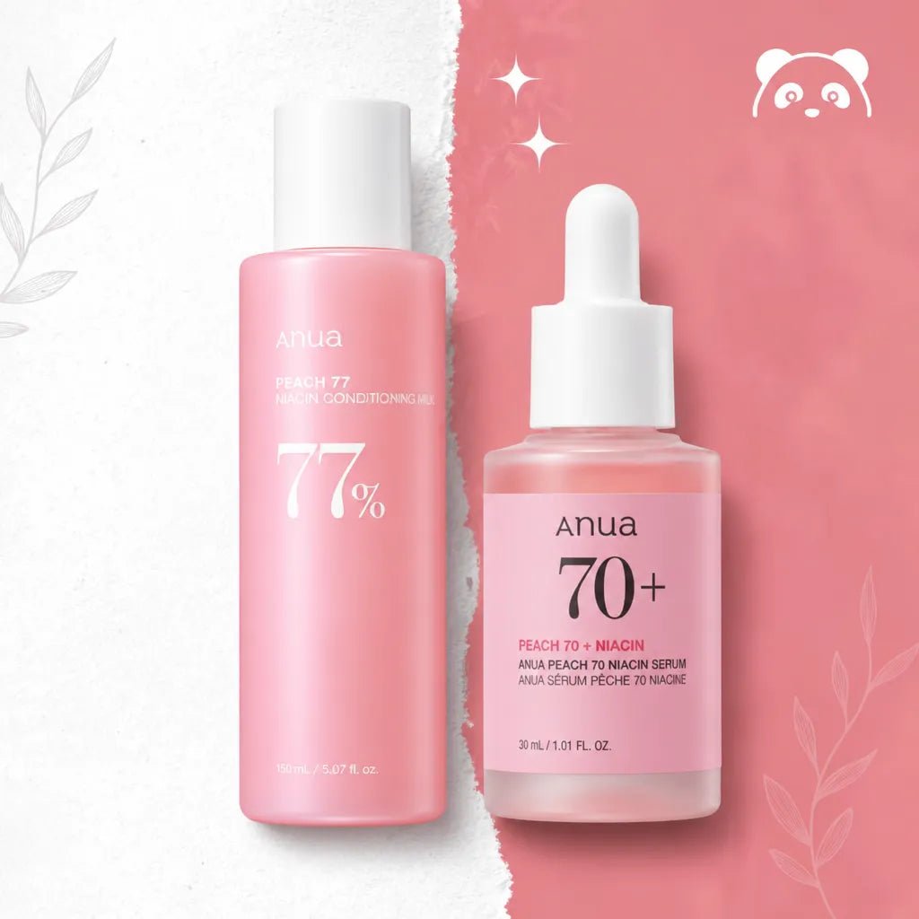 Zestaw Anua Peach 70 + Peach 77 Niacin – koreańska pielęgnacja dla rozświetlonej i nawilżonej skóry