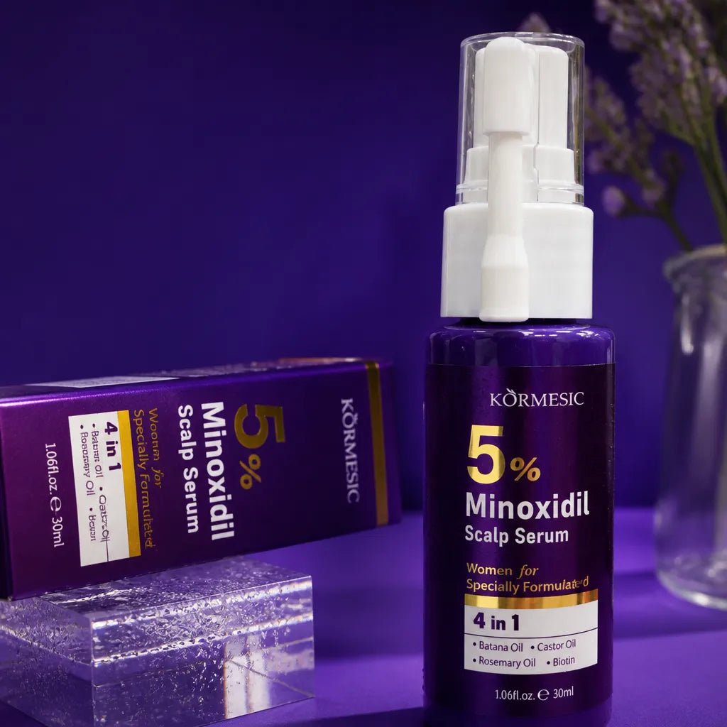 Serum przeciw wypadaniu włosów Kormesic 5% Minoxidil – wzrost i większa gęstość 30 ml