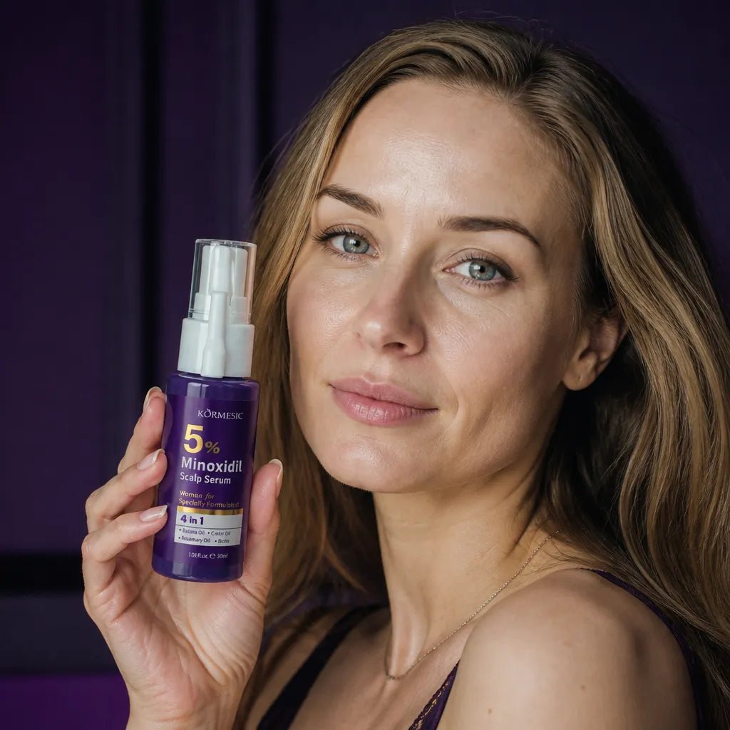 Serum przeciw wypadaniu włosów Kormesic 5% Minoxidil – wzrost i większa gęstość 30 ml