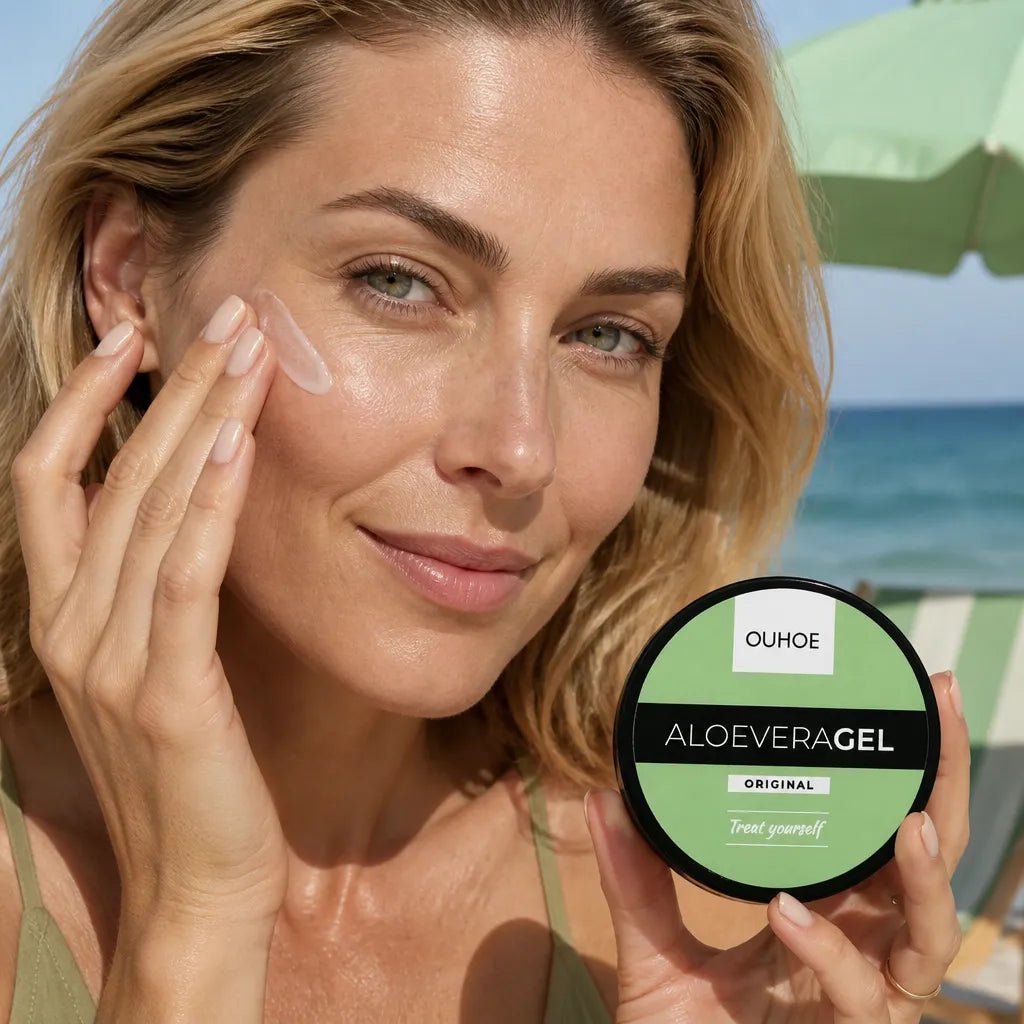 Żel aloesowy do ciała OUHOE Aloe Vera Gel – chłodzące nawilżenie po opalaniu i regeneracja skóry - Żele do ciała