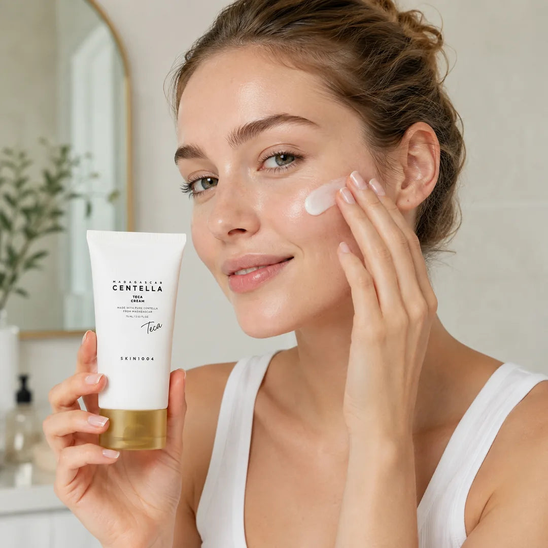 Pleťový krém-gél na upokojenie začervenania SKIN1004 Madagascar Centella Teca, 75 ml