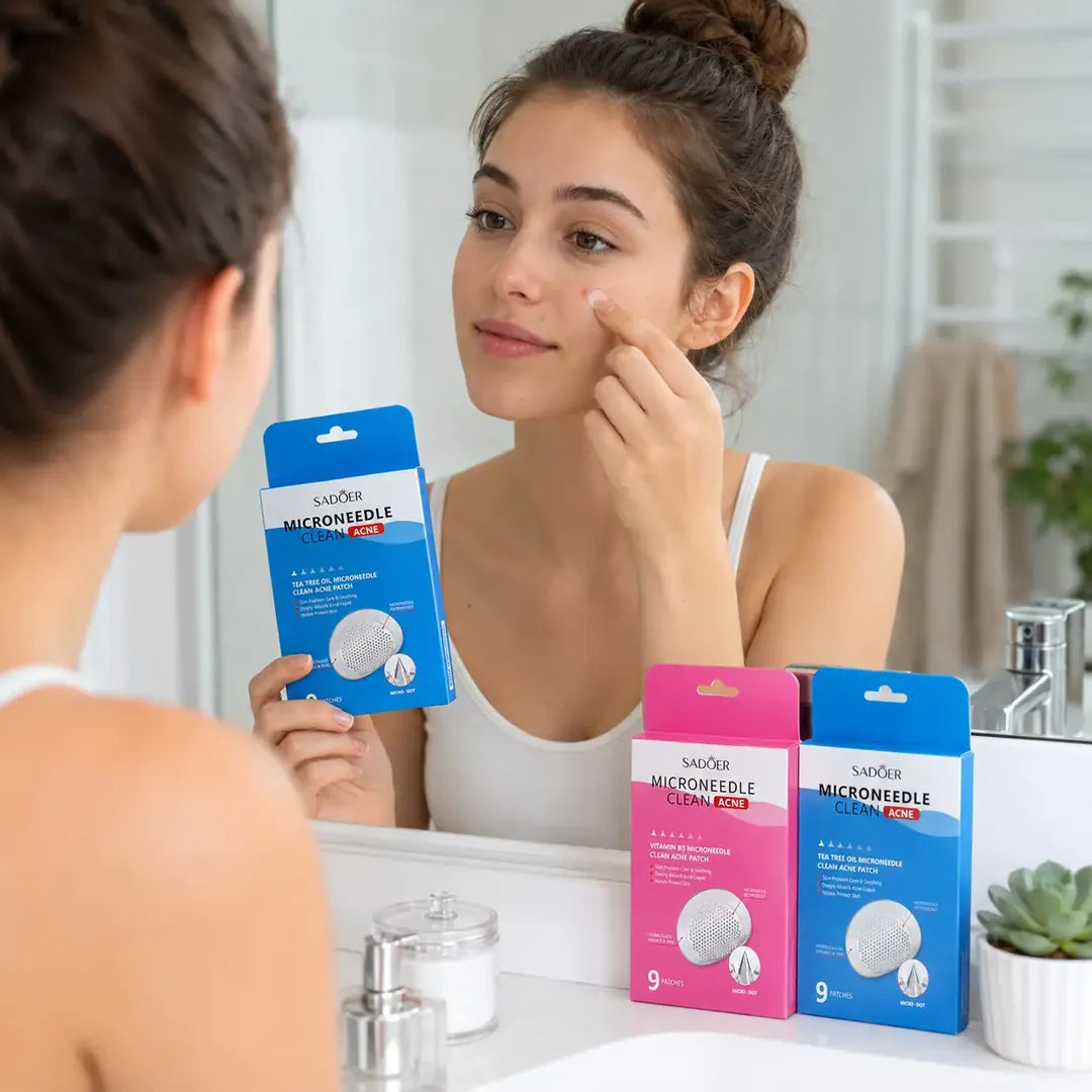Plastry punktowe na trądzik SADOER Microneedle Clean Acne – 9 szt