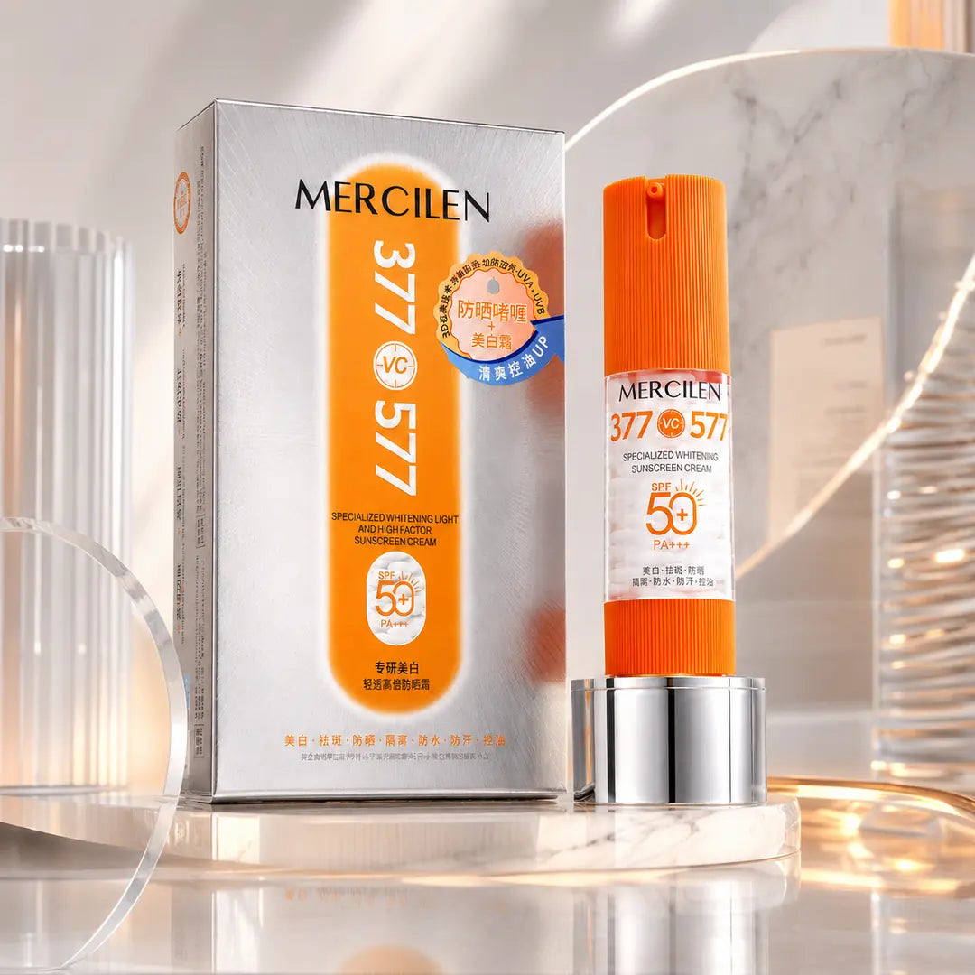 Krem przeciwsłoneczny wybielający Mercilen 377 VC 577 SPF 50+ PA++++, 40 g