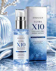 Serum przeciwzmarszczkowe do twarzy z kolagenem morskim Enough Ultra X10 Collagen Pro Marine Ampoule, 30 ml