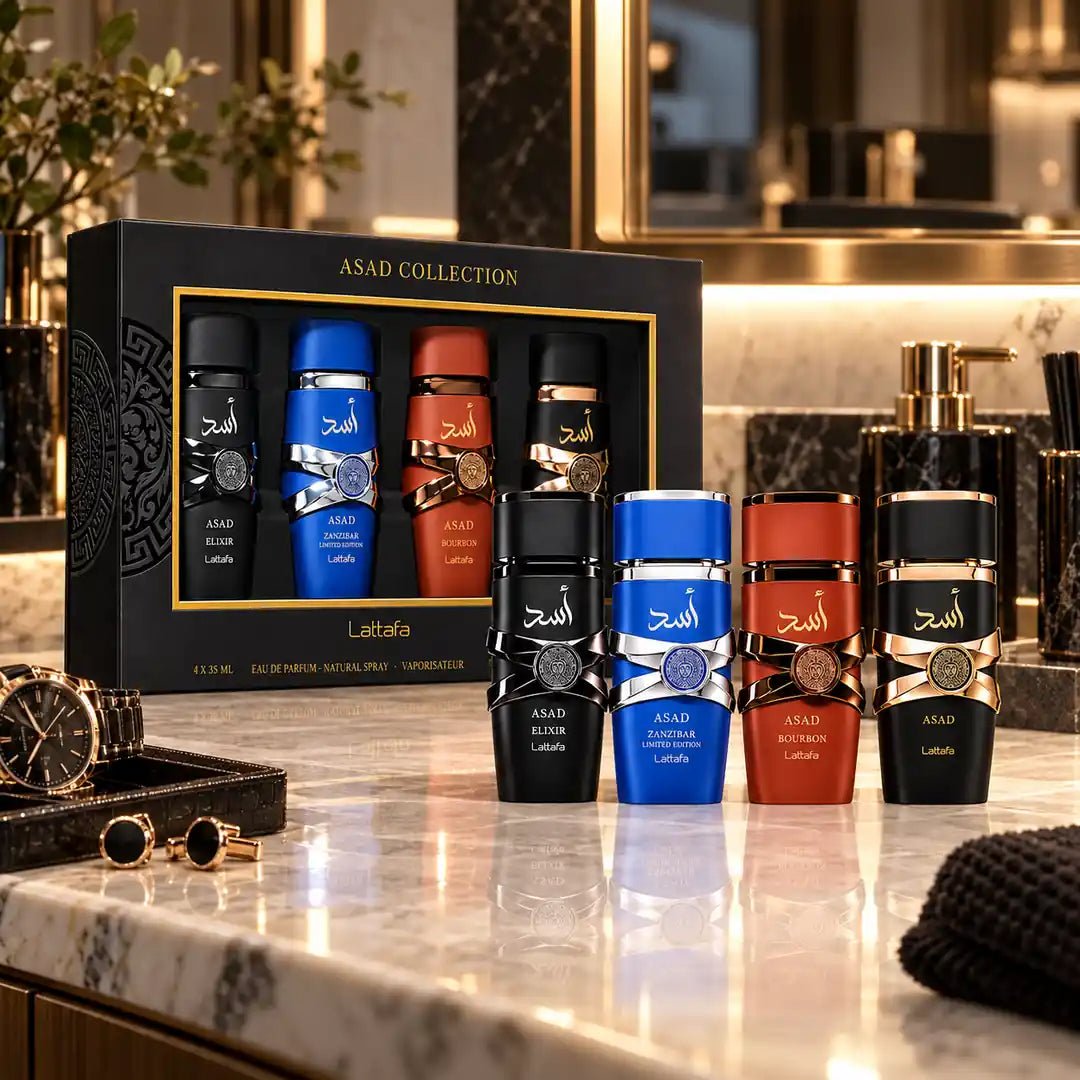 Lattafa Asad Collection Zestaw Prezentowy Męski Trwały Zapach 4x25 ml - Zestawy perfum