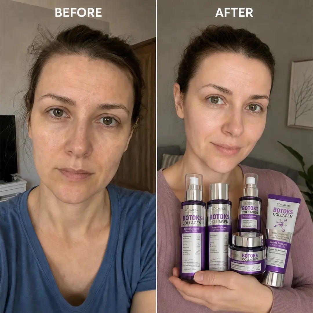 Zestaw do pielęgnacji twarzy Kormesic Botoks Collagen 5D – przeciwzmarszczkowa pielęgnacja, 5 produktów - Zestawy do twarzy