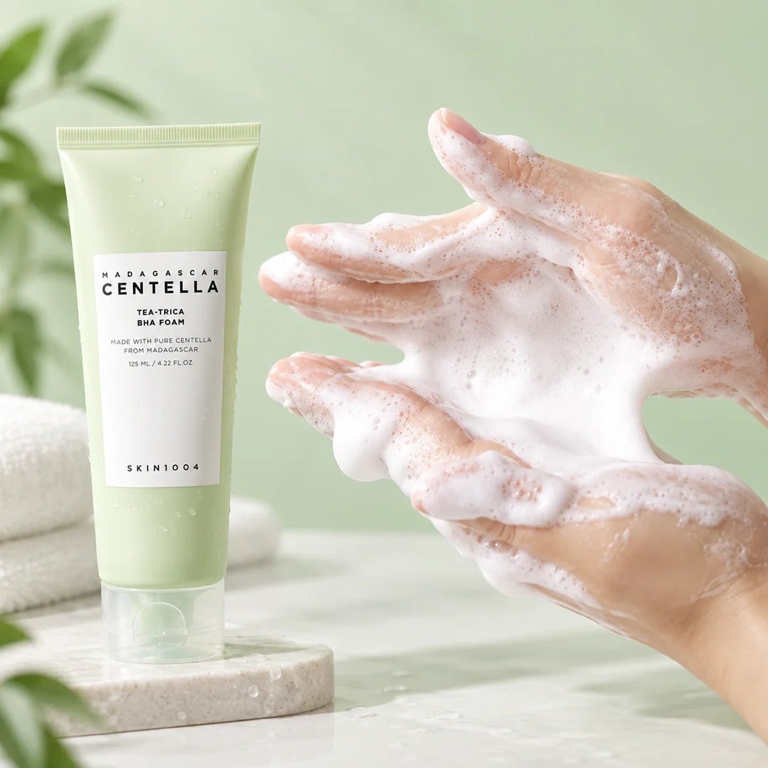 Pianka do mycia twarzy SKIN1004 Madagascar Centella Tea-Trica BHA Foam – 125 ml - Pianki do twarzy