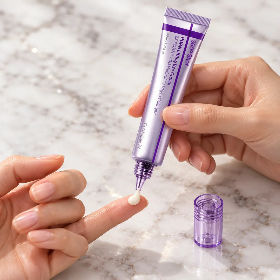 Centellian24 360° Shot PDRN 30 ml – dozowanie kremu na palec