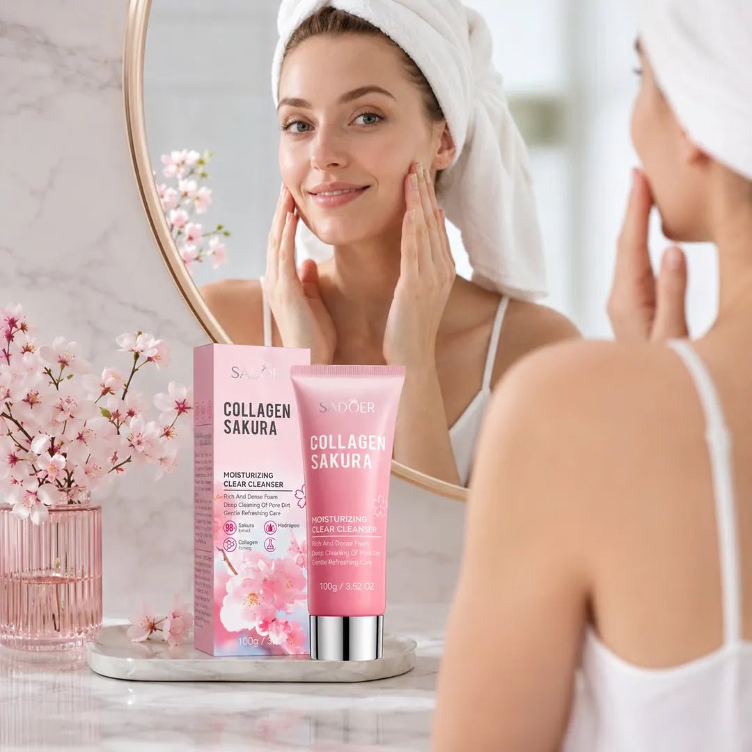 Pianka do mycia twarzy SADOER Collagen Sakura – 100 g