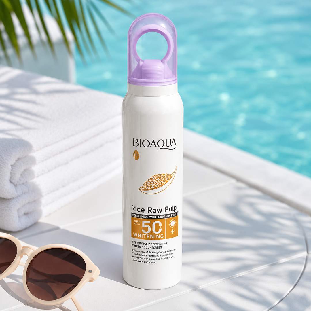 Spray przeciwsłoneczny do twarzy i ciała BIOAQUA Rice Raw Pulp SPF 50  150 ml