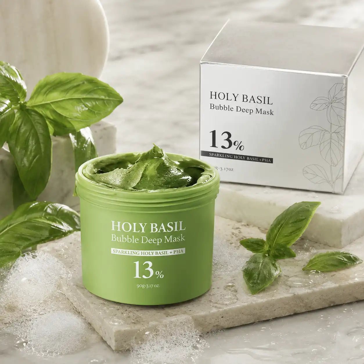 Maska bąbelkująca do twarzy Holy Basil Bubble Deep Mask 13% — 90 g