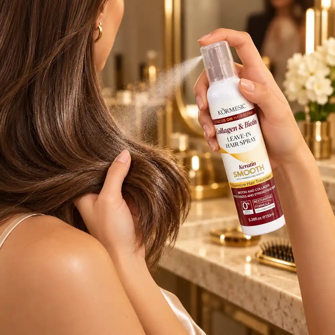 Kormesic Kolagen i Biotyna Spray do Włosów Bez Spłukiwania Odżywczy 150 ml - Spraye do włosów
