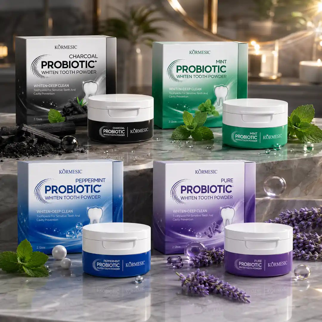 Proszek do wybielania zębów Kormesic Probiotic – 4 warianty do wyboru