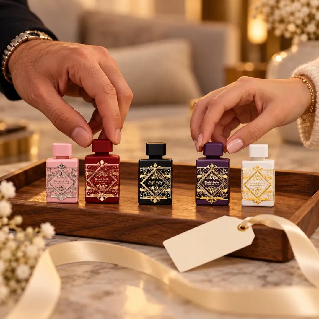 Lattafa Badee Al Oud Collection – zestaw perfum miniatury 5×5 ml - Zestawy perfum