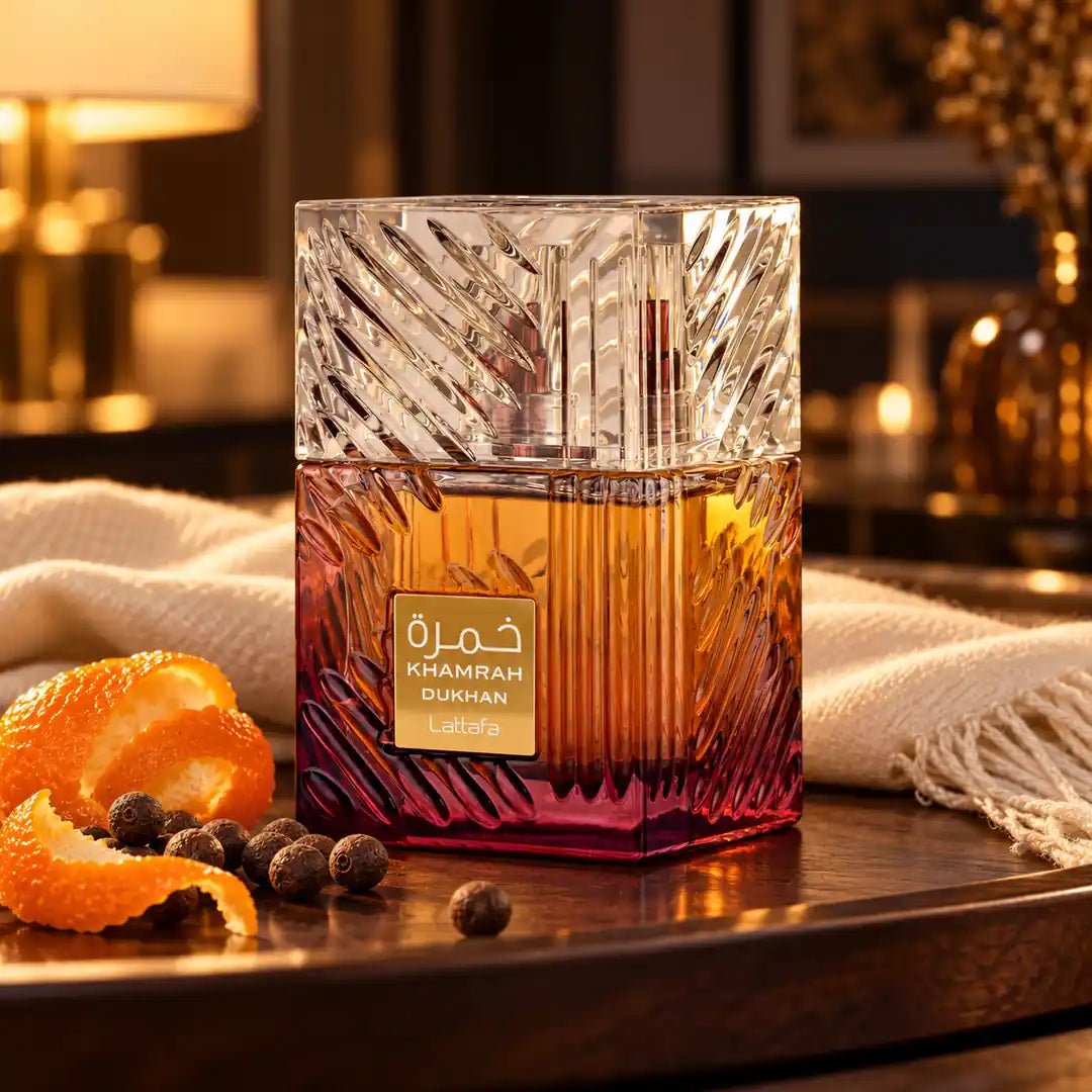 Lattafa Khamrah Dukhan – dymne perfumy arabskie unisex 100 ml - Perfumy