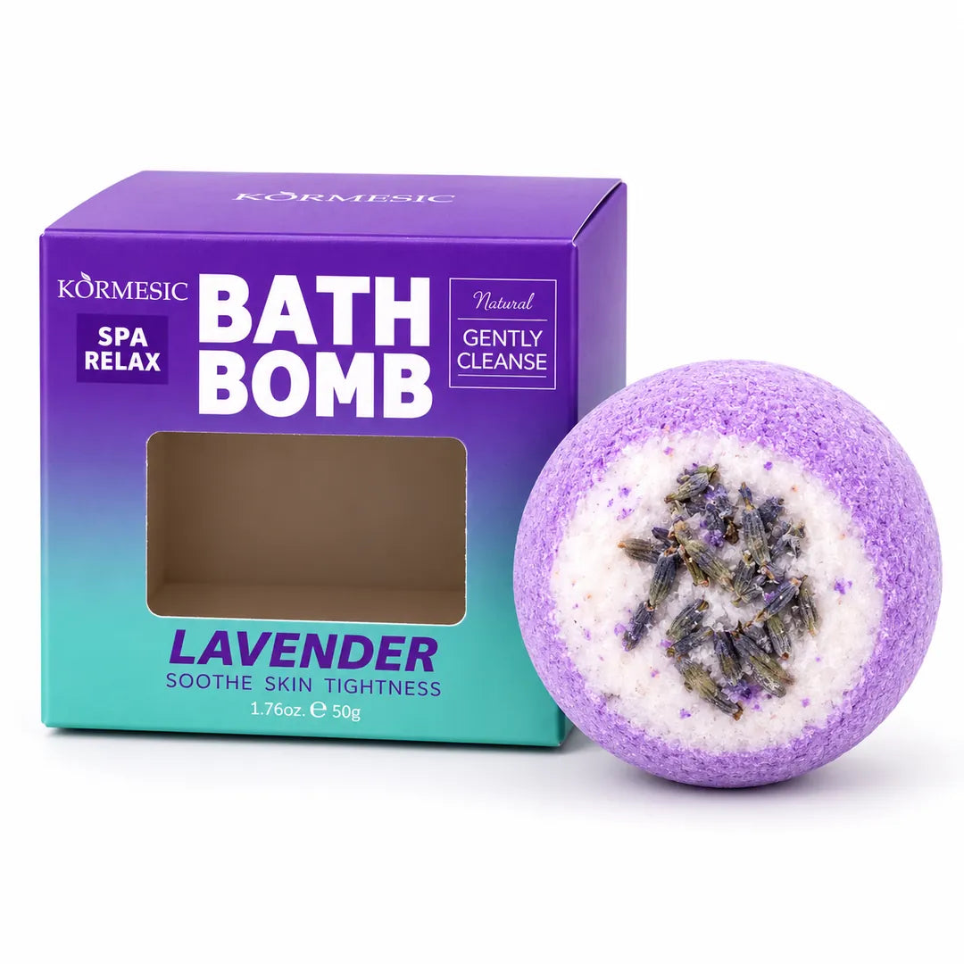 Kormesic-Badebomben – Avocado, Lavendel oder Rose, 50–80 g