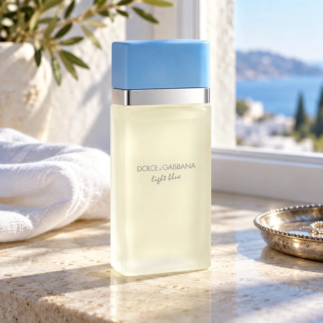 Light Blue EDT na jasnej toaletce – codzienny rytuał zapachowy