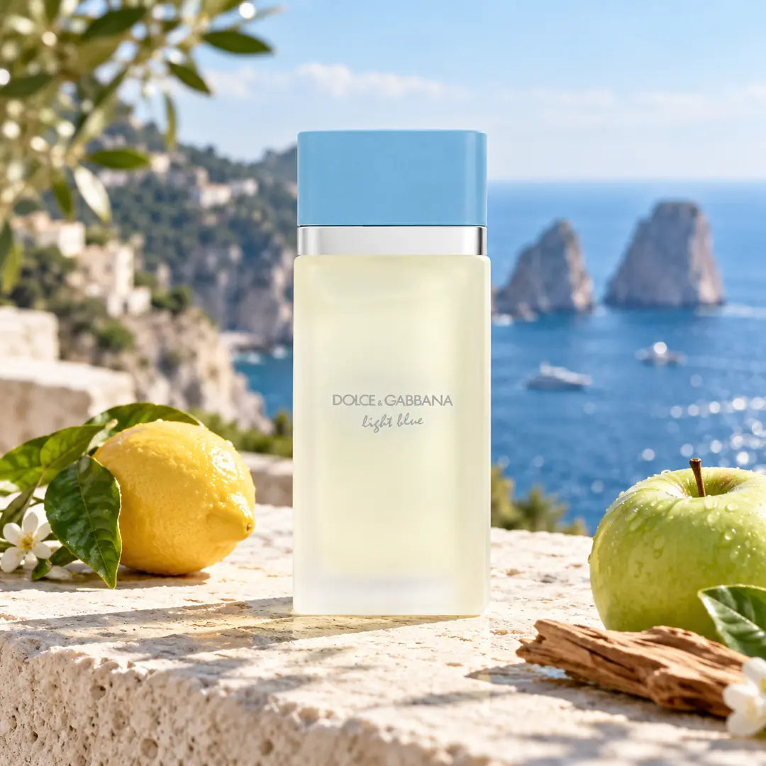 Light Blue EDT – cytryna, zielone jabłko i drewno cedrowe