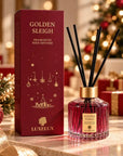 Świąteczny dyfuzor zapachowy LUXELUX Golden Sleigh z opakowaniem