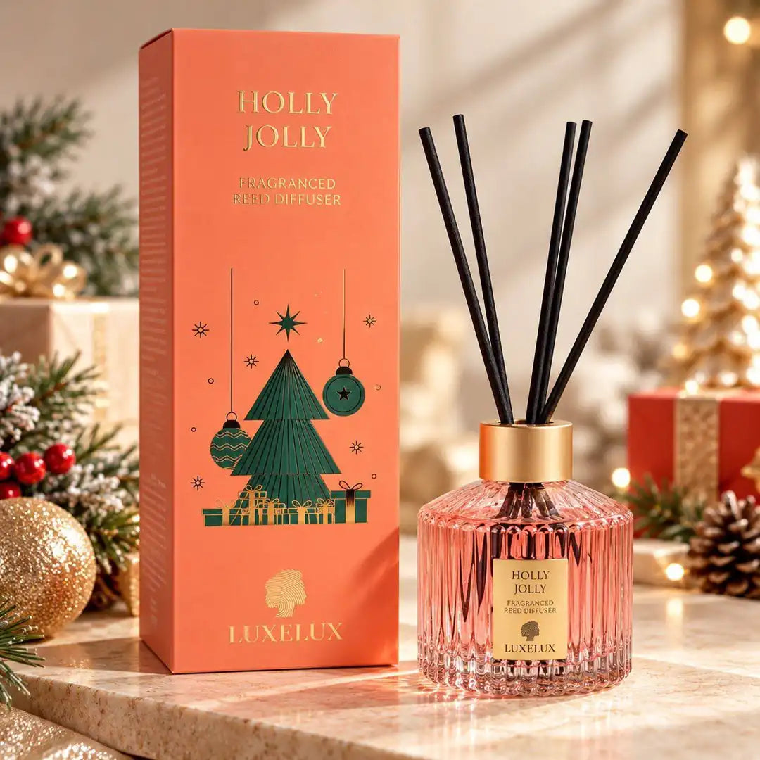 Świąteczny dyfuzor zapachowy LUXELUX Holly Jolly z opakowaniem